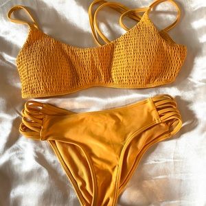 yellow hollister bikini